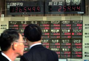 Tokyo stocks continue to fall as Wall St. tumbles